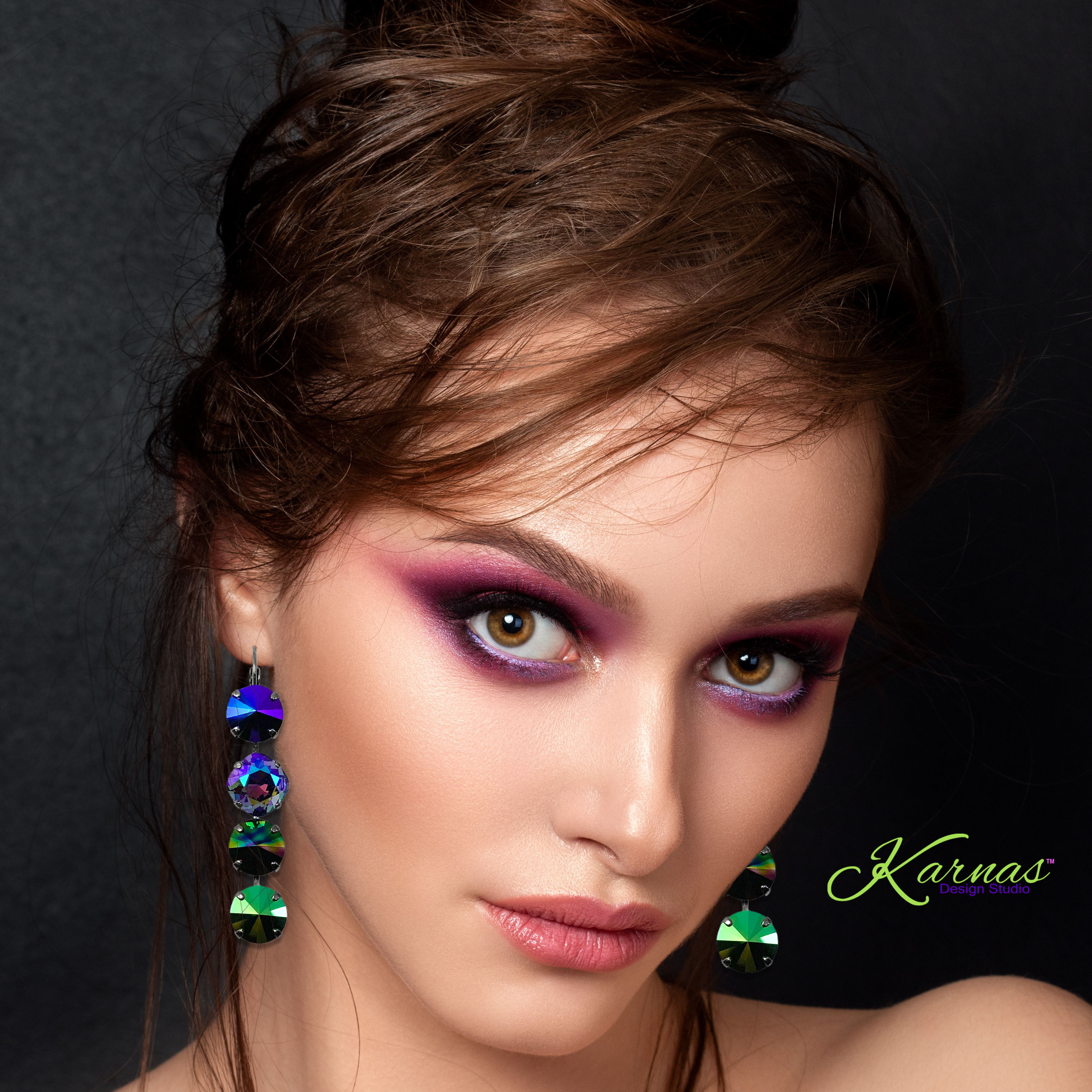 Mystique 4-Stone Statement Earrings - Image 4