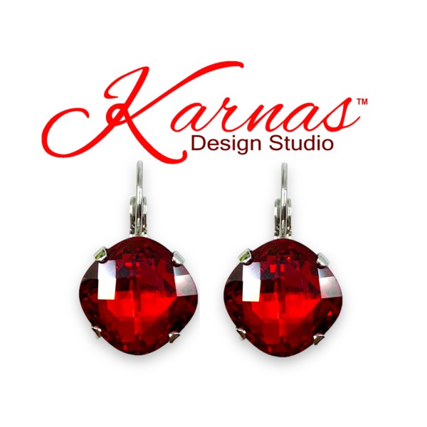 Really Really Red Fantasy Cut Earrings