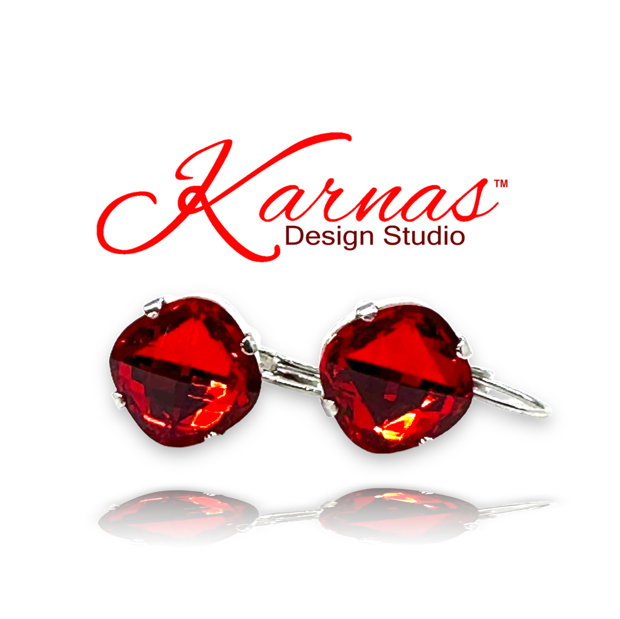 Really Really Red Fantasy Cut Earrings - Image 4