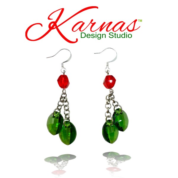 Holly Berry Holiday Earrings