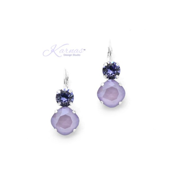 I Love Purple 2-Stone Earrings