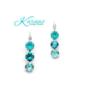 Turquoise Waters 3-Stone Earrings