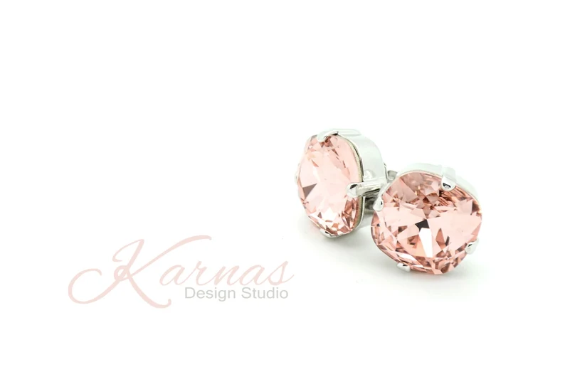 Vintage Rose Cushion Cut Earrings - Image 2