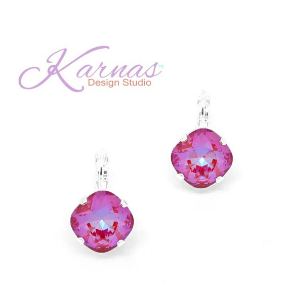 Radiant Cherry Cushion Cut Earrings