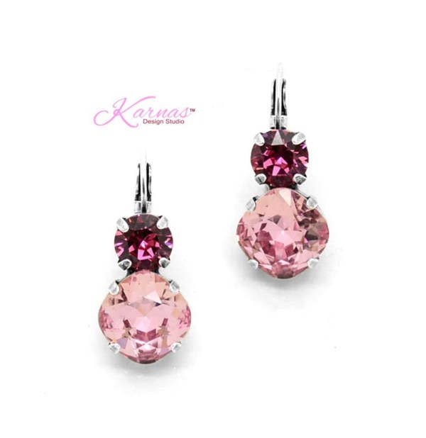 Breast Cancer Awareness 2-Stone Earrings
