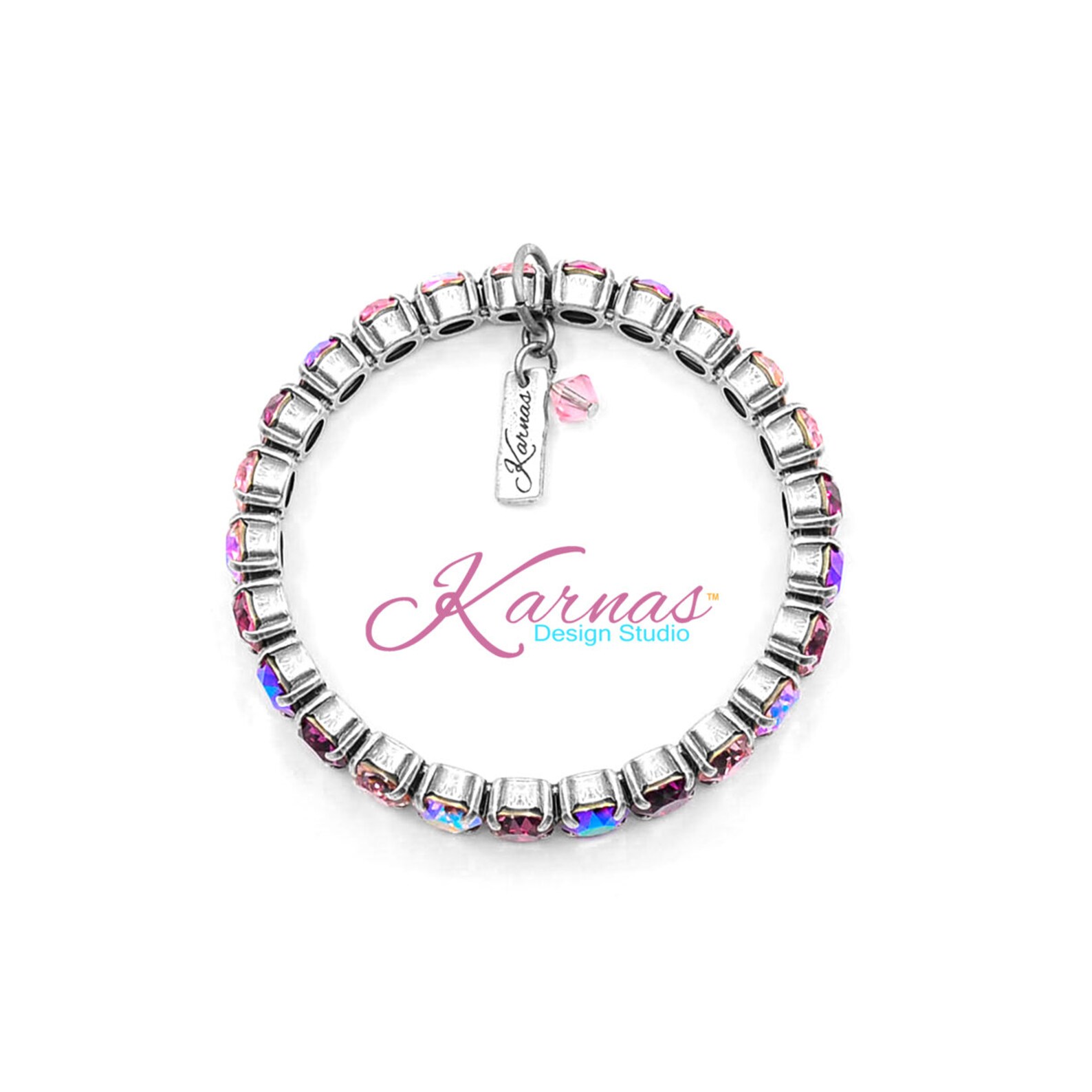 I love Pink Stretch Bracelet - Image 3