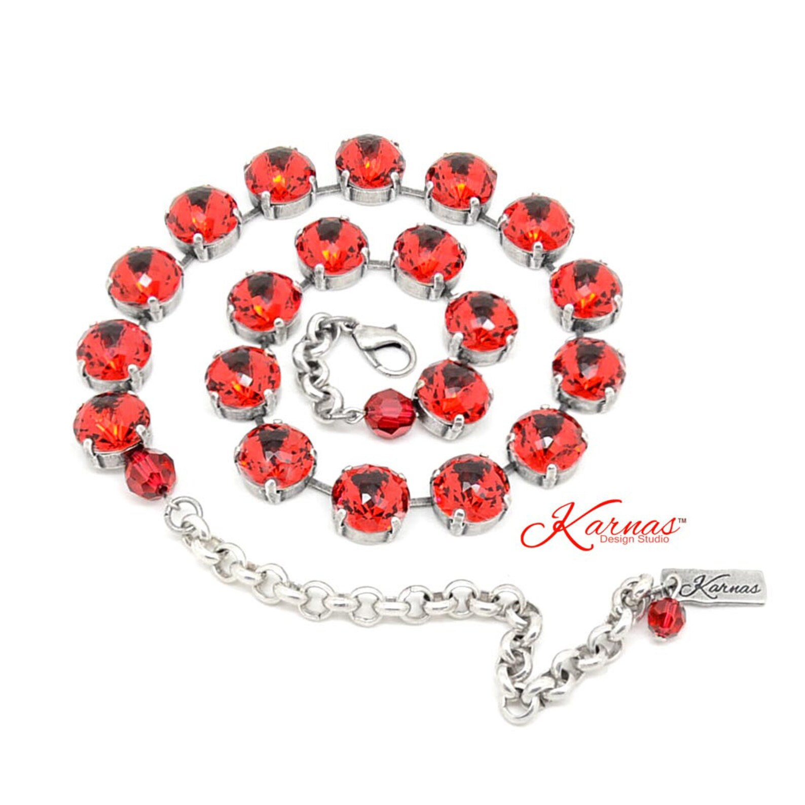 Persian Red Dome Cut Necklace - Image 2