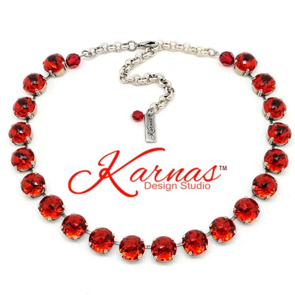 Persian Red Dome Cut Necklace