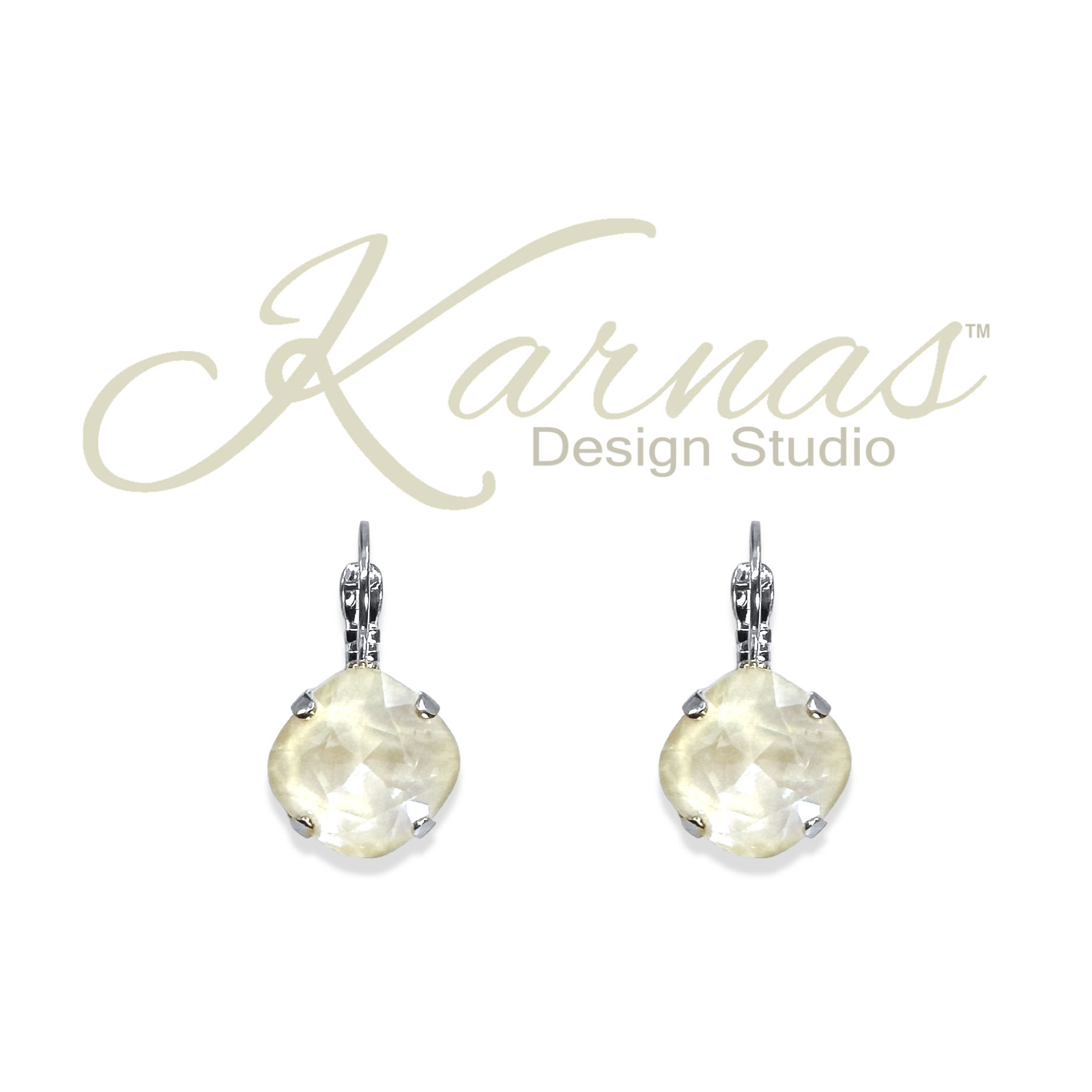 Linen Ignite Cushion Cut Earrings