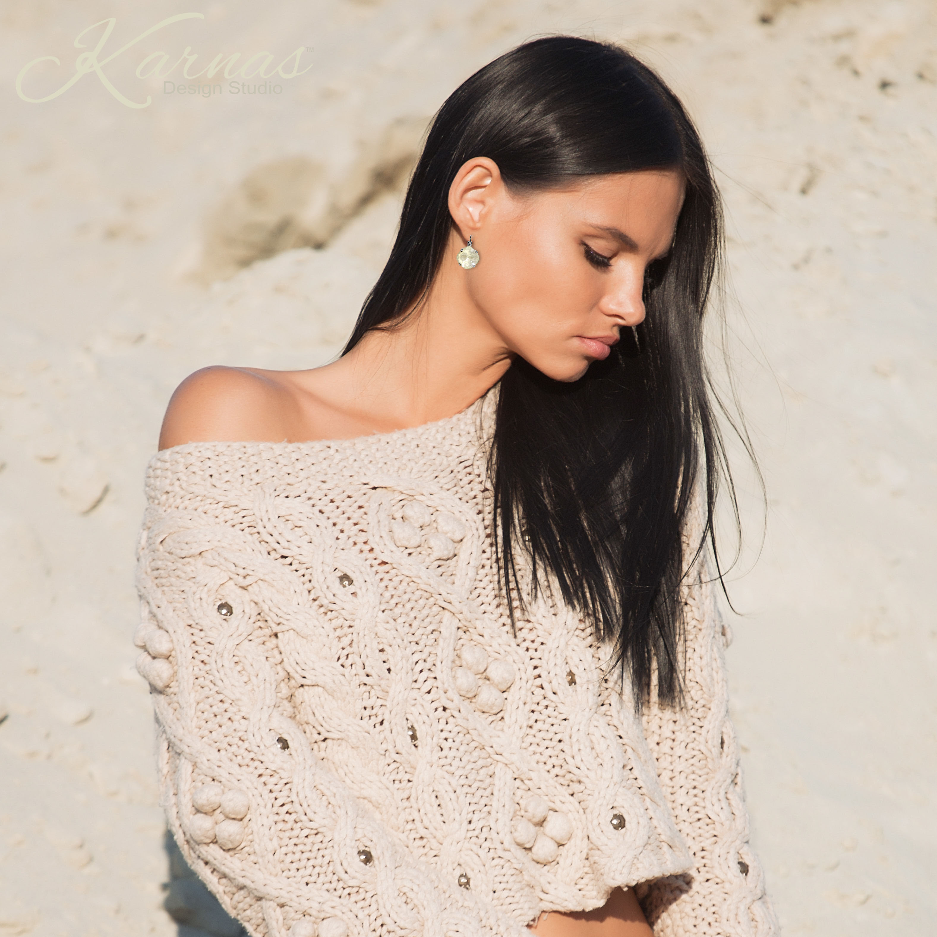 Linen Ignite Cushion Cut Earrings - Image 7