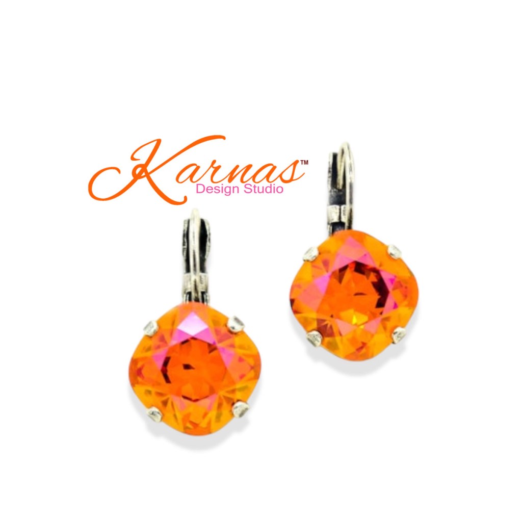 Astral Pink Cushion Cut Earrings