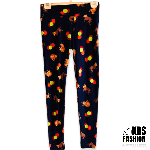 LuLaRoe Circus Lion & Balloon Print "Unicorn" Leggings OS 1-12 - Image 4