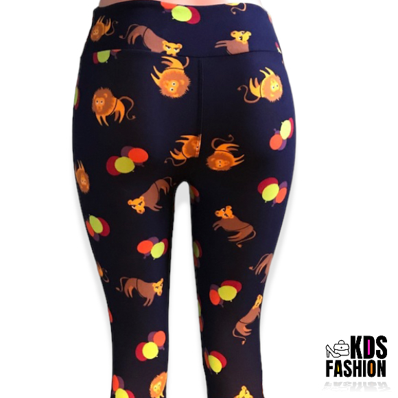LuLaRoe Circus Lion & Balloon Print "Unicorn" Leggings OS 1-12 - Image 3