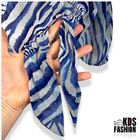 Ya Los Angeles Silk Zebra Print Cold Shoulder Top LG NEW - Image 11
