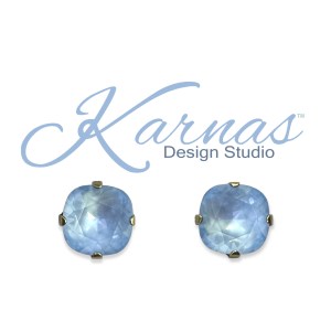 Sky Blue Cushion Cut Earrings