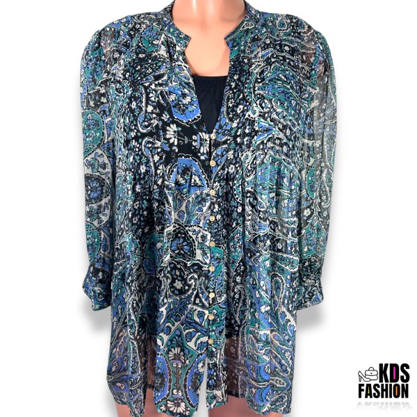 Joie Silk Paisley Bohemian Tunic Blouse LG