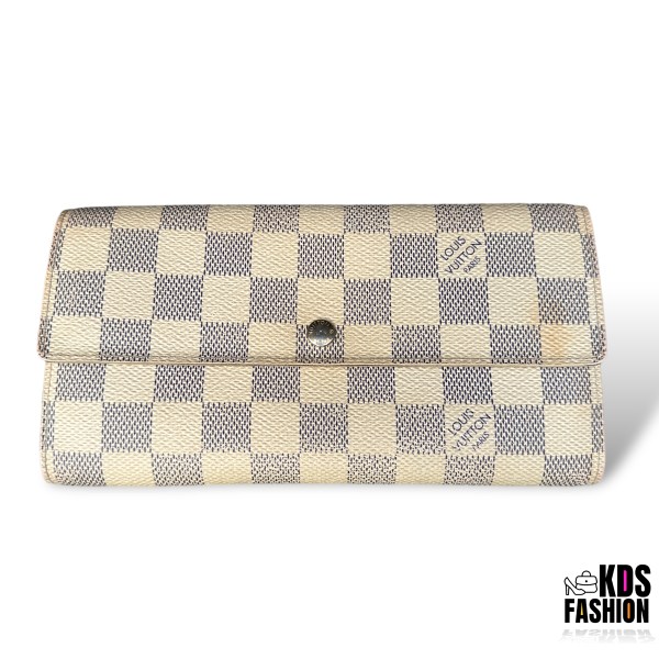 LOUIS VUITTON Damier Azur Portefeuille Sarah Long Wallet TS3101
