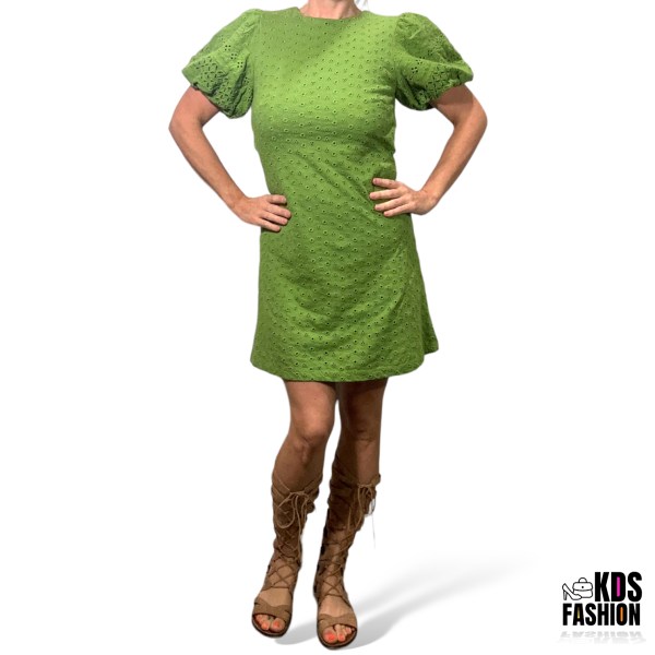 Free People "Apricot Rose" Eyelet Open Back Mini Dress NWOT XS