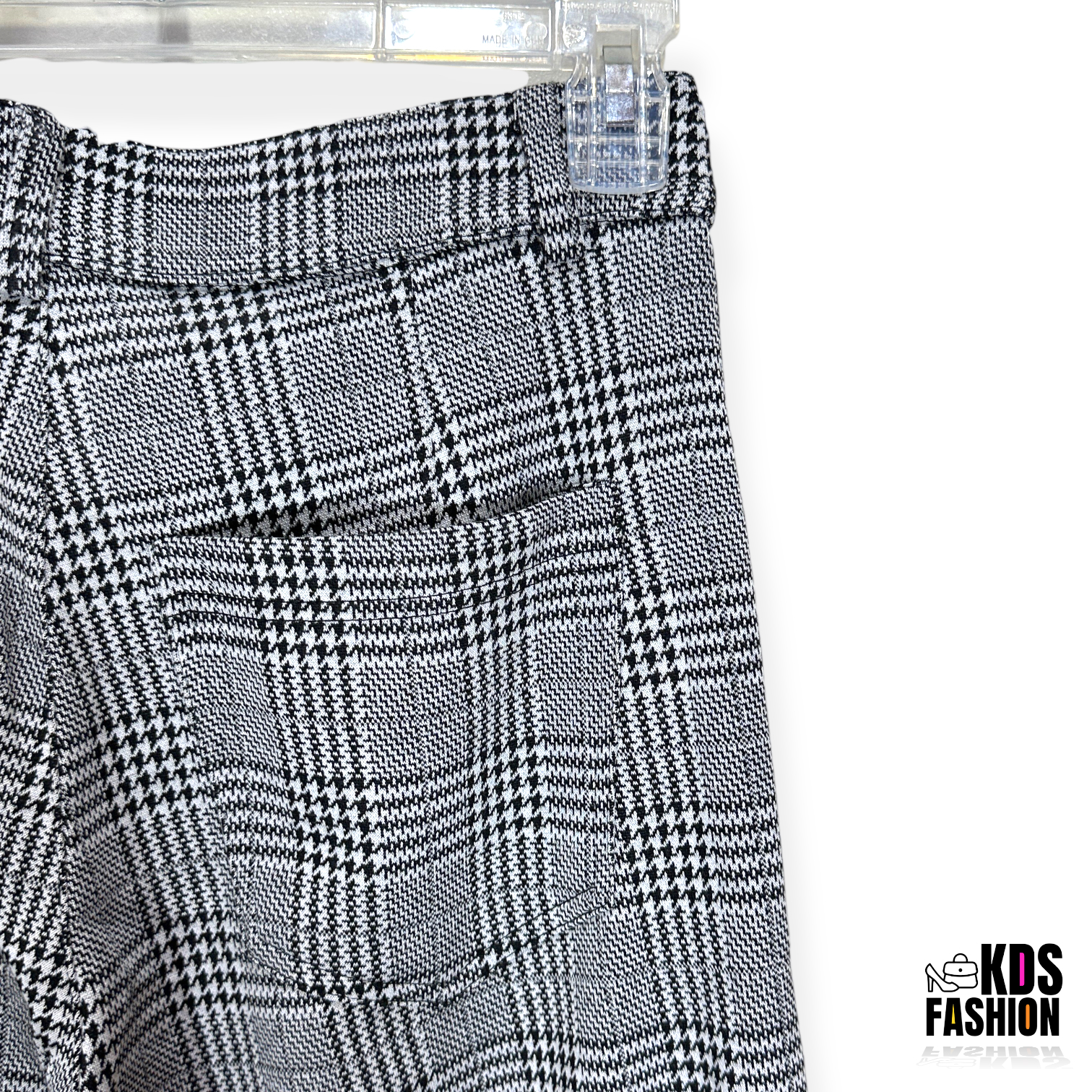 Uniq Black & White Checkered High Rise Cropped Dress Pants Small NWT - Image 6