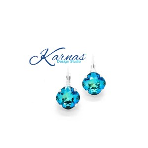 Bermuda Blue Cushion Cut Earrings