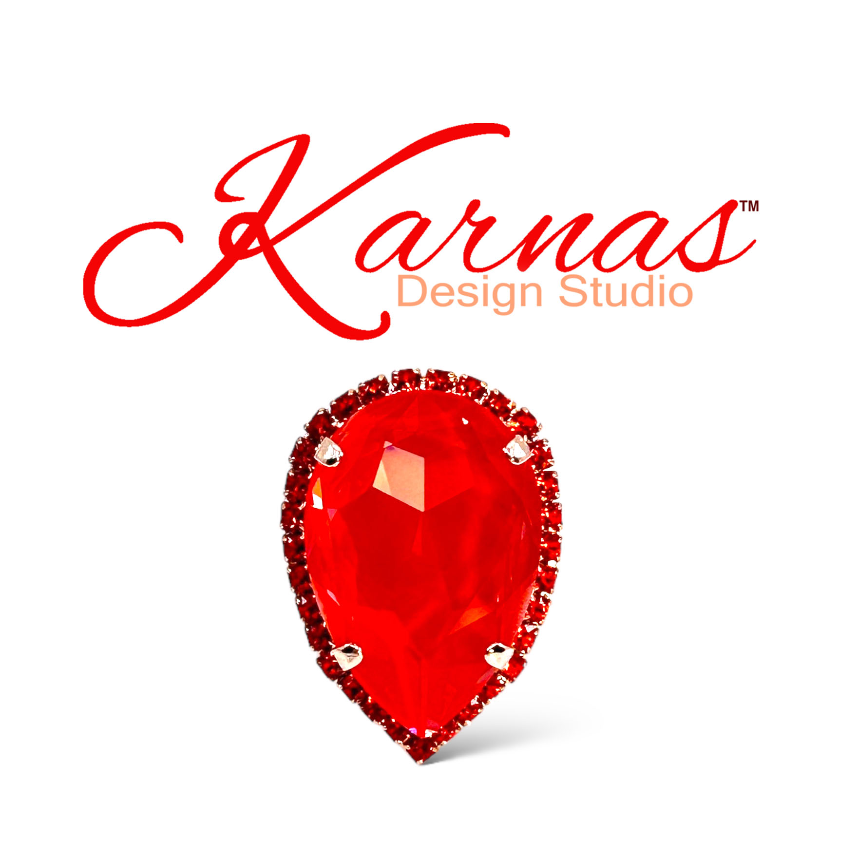 Orange Glow and Hyacinth Cocktail Statement Ring - Image 2