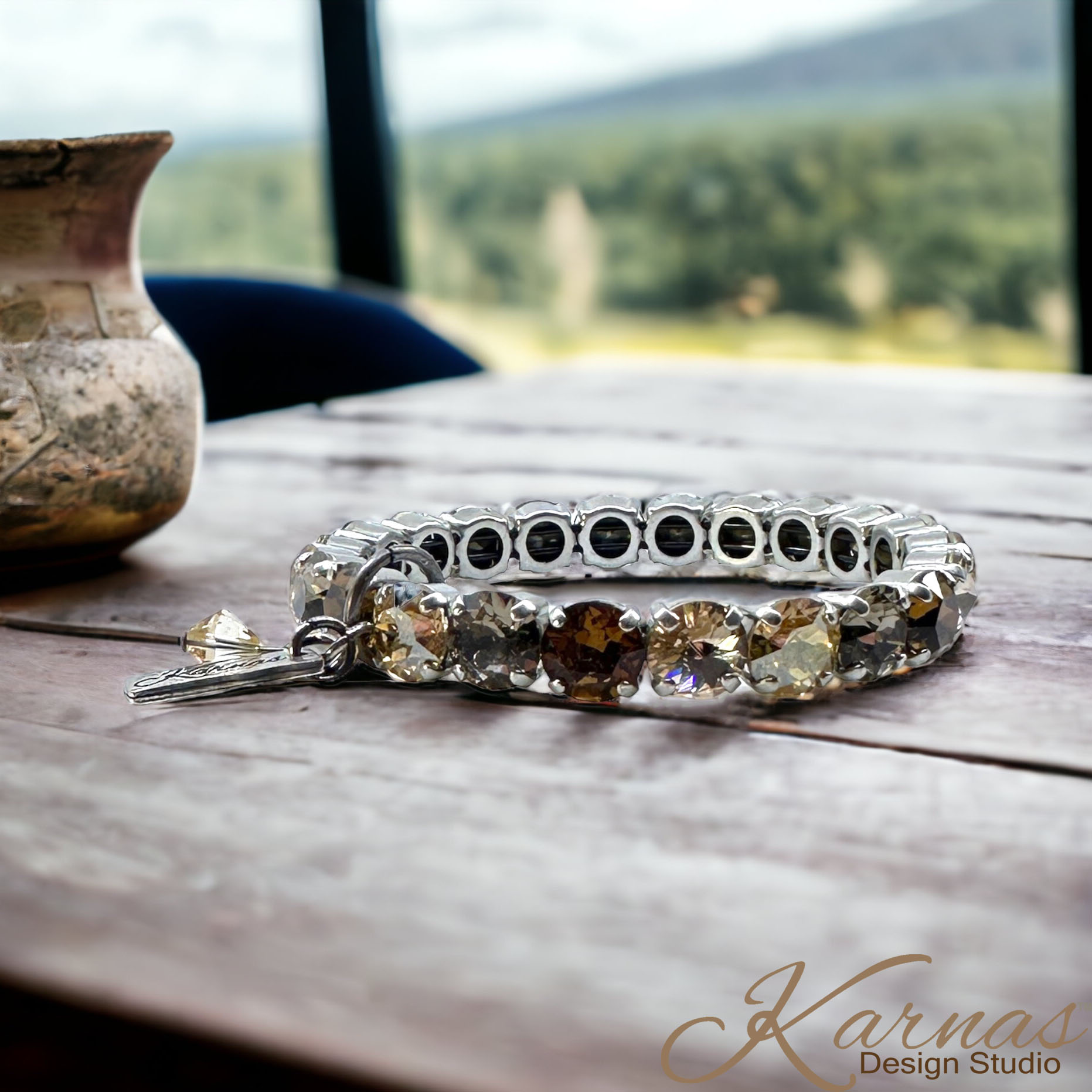 Over The Taupe Stretch Bracelet - Image 6