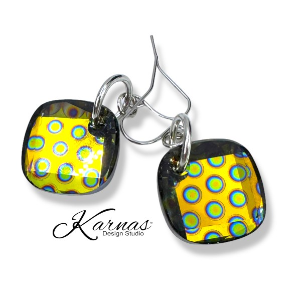 Pretty Peacock Pendant Earrings