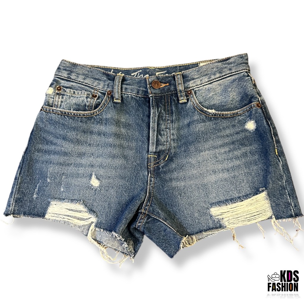 We The Free Distressed Hidden Button Fly Midrise Shorts 26