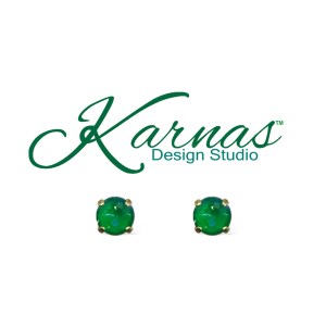 Radiant Fern Green Lacquer Earrings