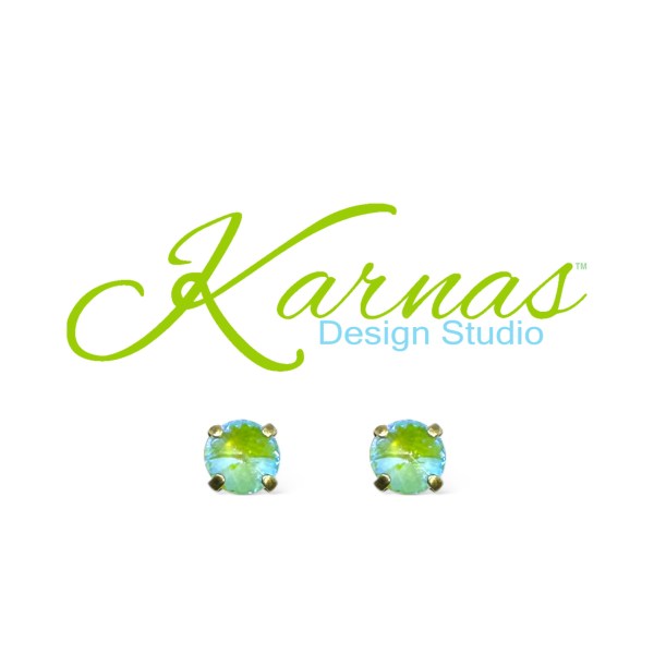 Radiant Neon Green Lacquer Earrings