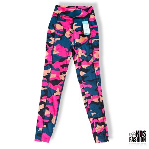 Pop Fit Hot Pink Camo Leggings w/Pockets NWT SM