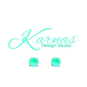 Radiant Neon Mint Green Lacquer Earrings