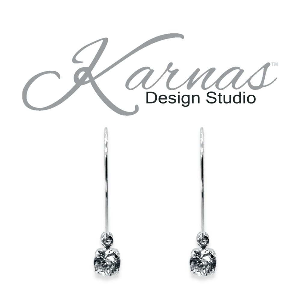 Choose Your Color 8mm Interchangeable Crystal Pendant Hoop Earrings