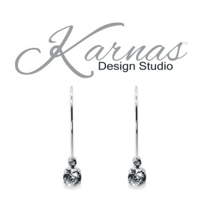 Choose Your Color 8mm Interchangeable Crystal Pendant Hoop Earrings