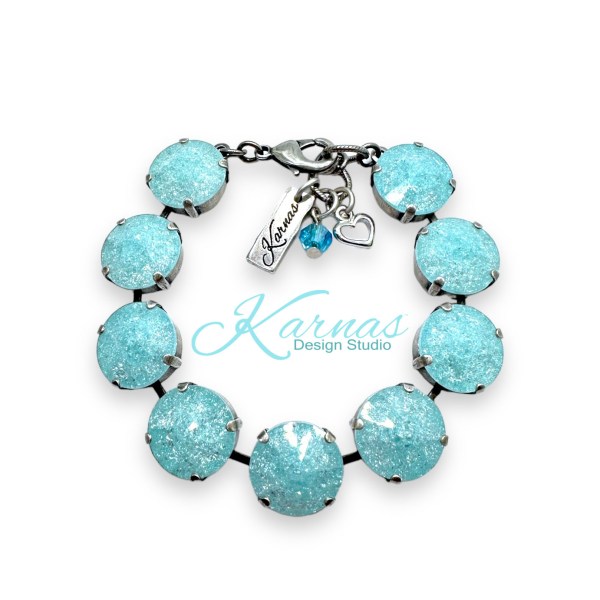 Blue Cotton Candy Crackle Bracelet