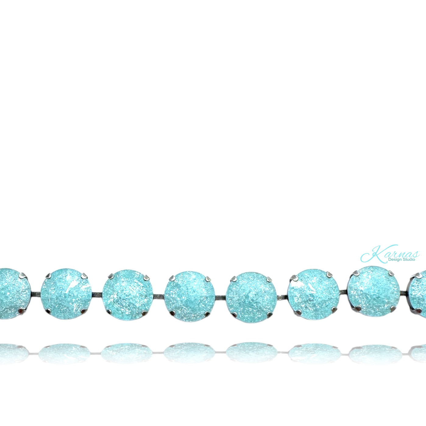 Blue Cotton Candy Crackle Bracelet - Image 2