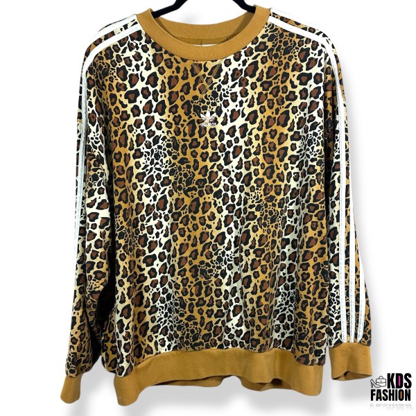 Adidas Leopard Print Luxe Trefoil Oversized Limited Edition Sweatshirt MD