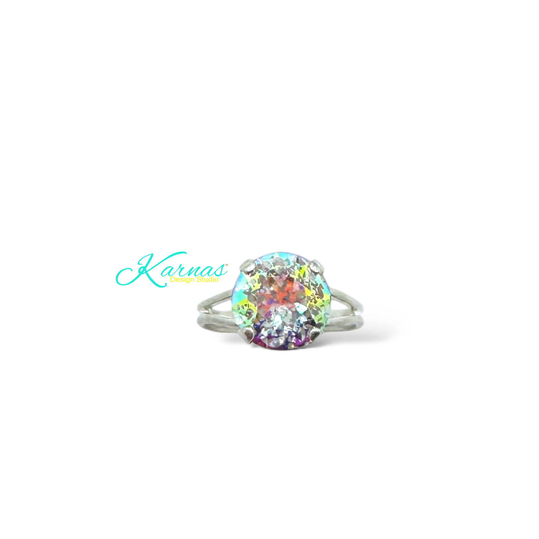 Graffiti Adjustable Solitaire Ring - Image 3