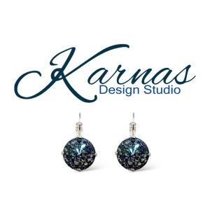 Metallic Cobalt Patina Earrings