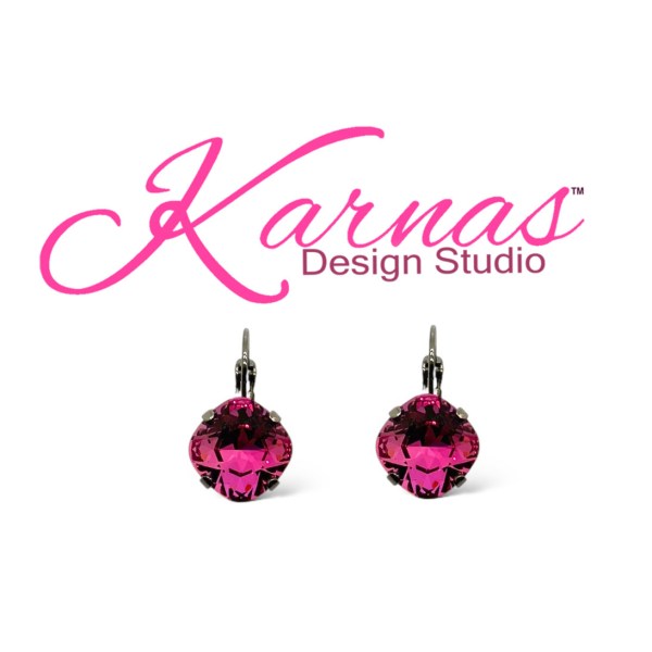 Rose Pink Cushion Cut Earrings