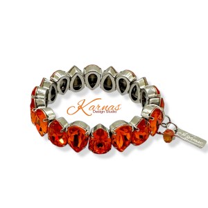Tangerine Orange Pear Stretch Bracelet
