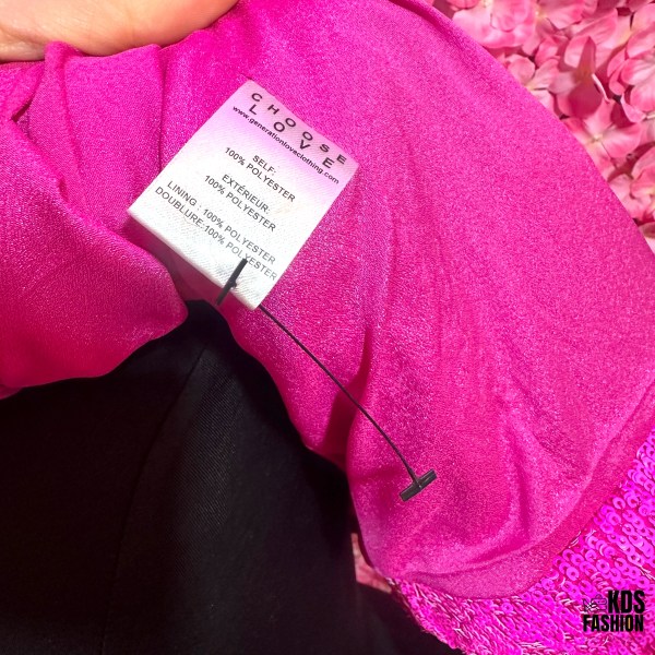 Generation Love Hot Pink Sequin “Whitney” Moto Jacket XS NWOT