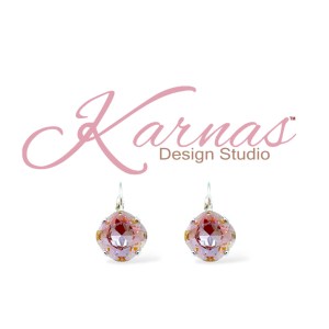 Bashful Sunkissed Pink Cushion Cut Earrings
