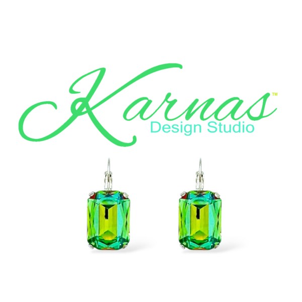 Pretty Pretty Peridot Emerald Cut Earrings