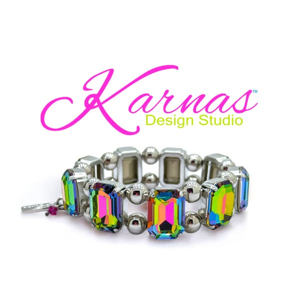 Color Burst Emerald Cut Stretch Bracelet