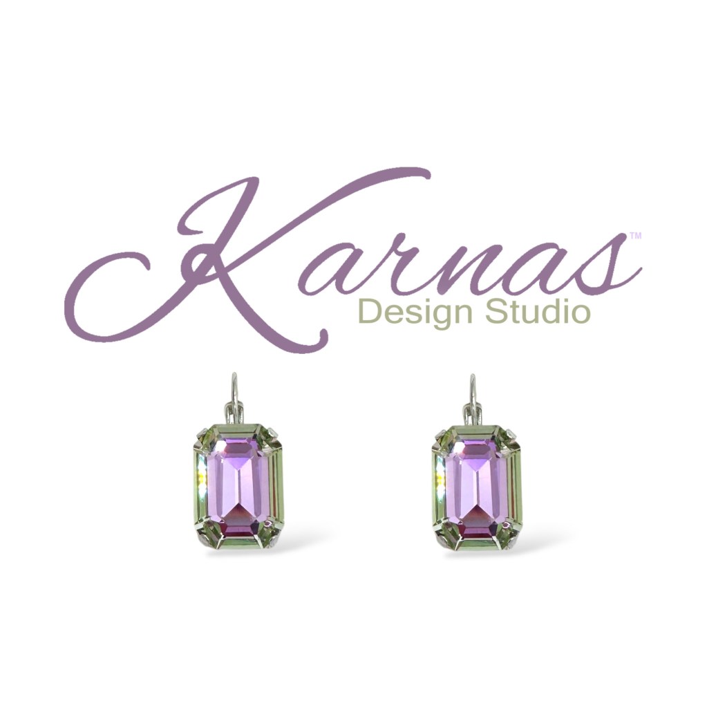 Cotton Candy Emerald Cut Earrings