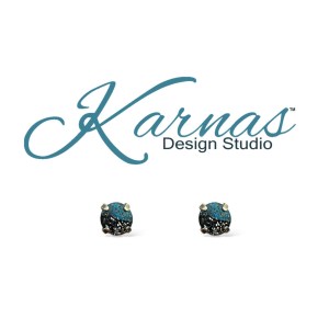 Metallic Cobalt Patina Earrings