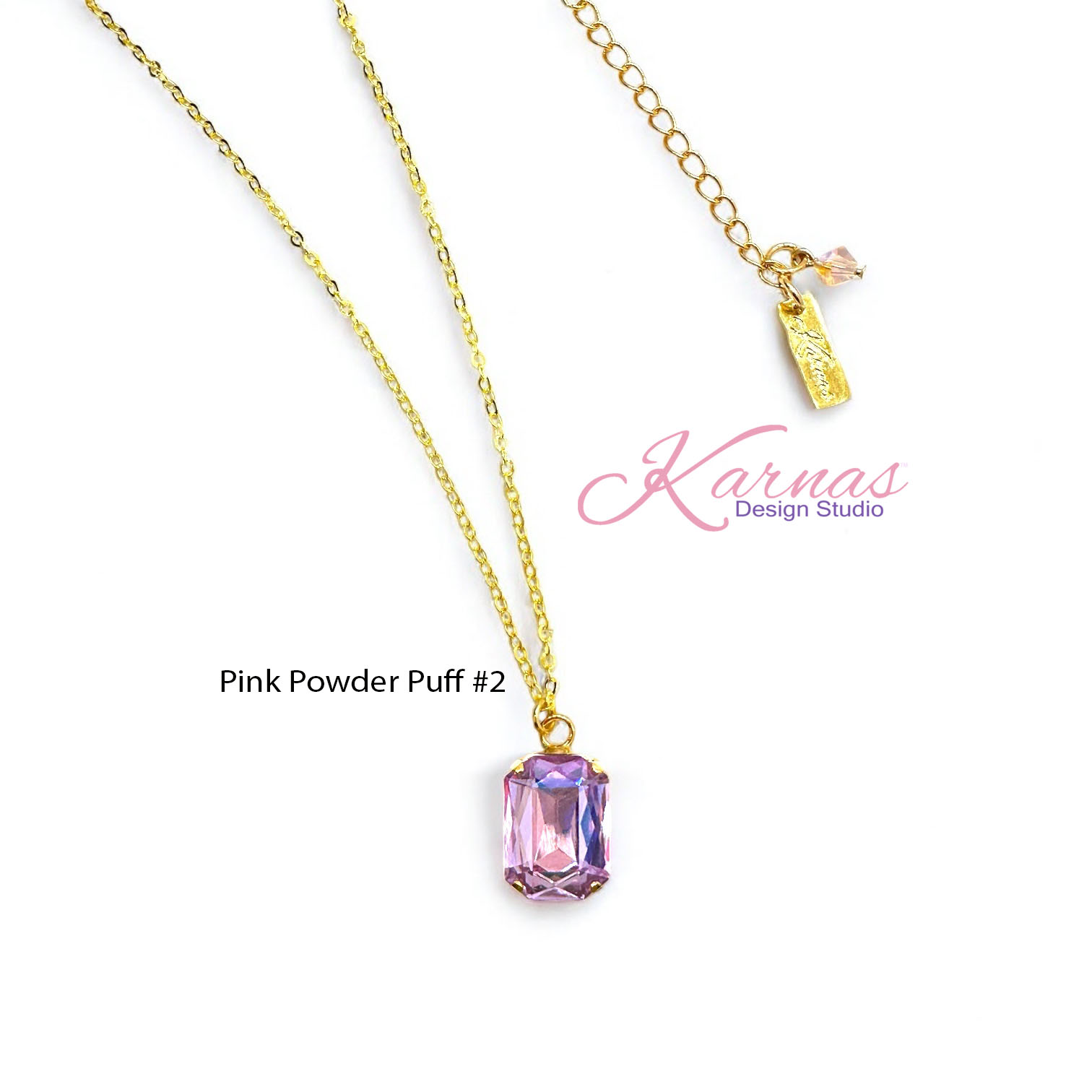 Choose Your Color Emerald Cut Pendant Necklace - Image 10