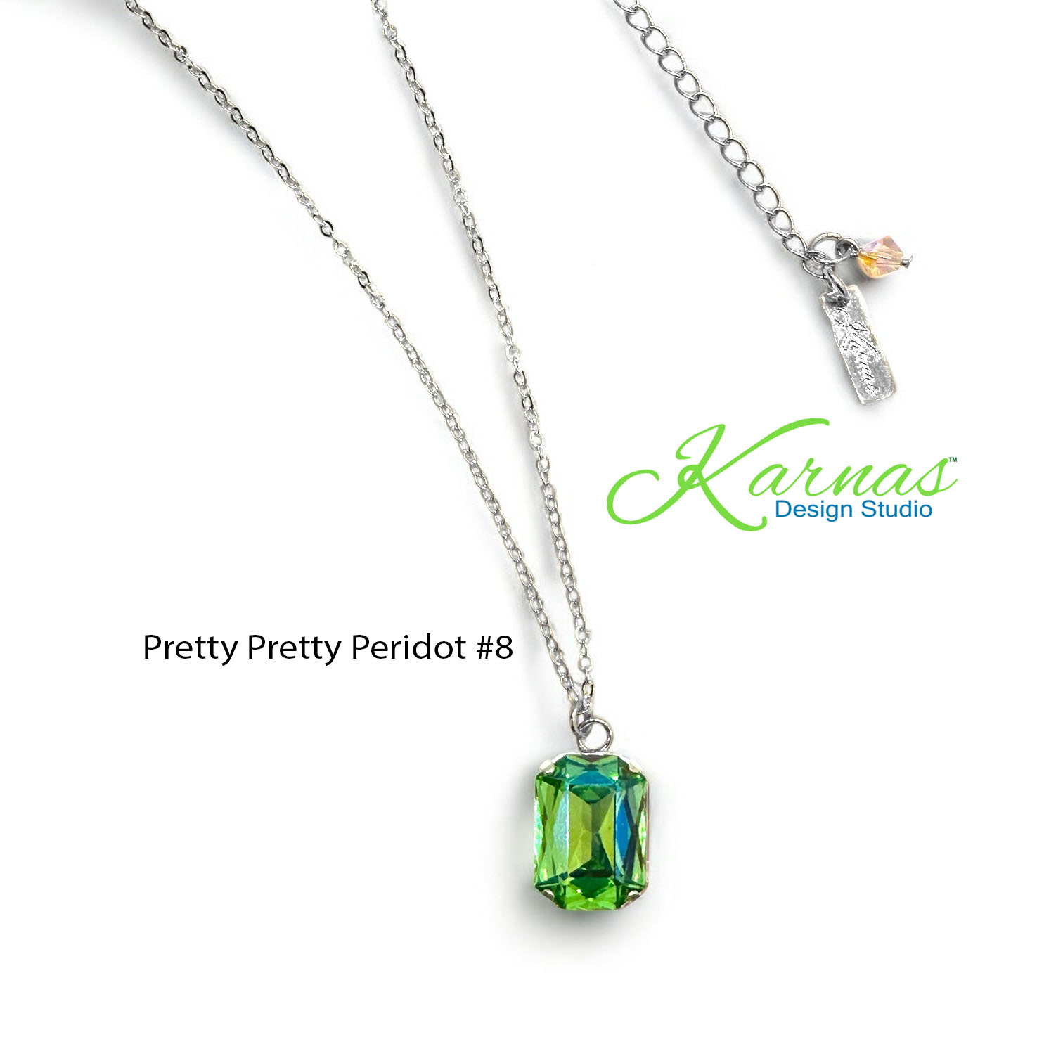 Choose Your Color Emerald Cut Pendant Necklace - Image 14