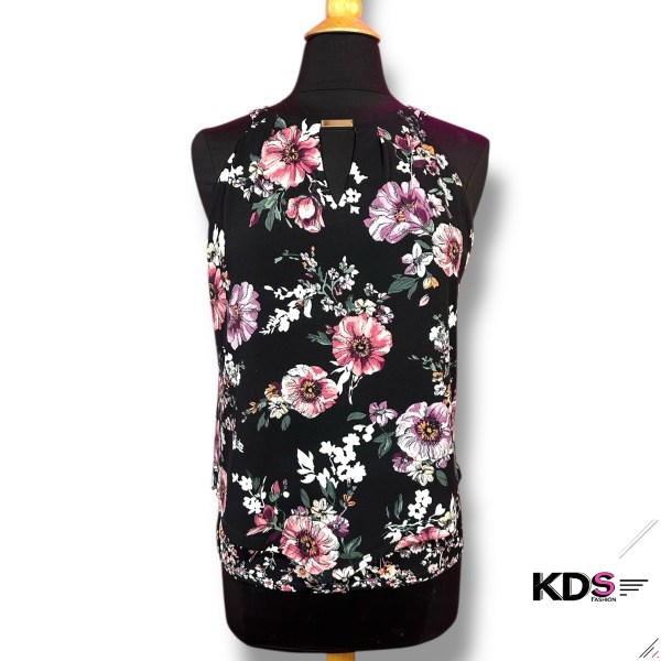 White House Black Market Floral 2-Layer Tank Top SM